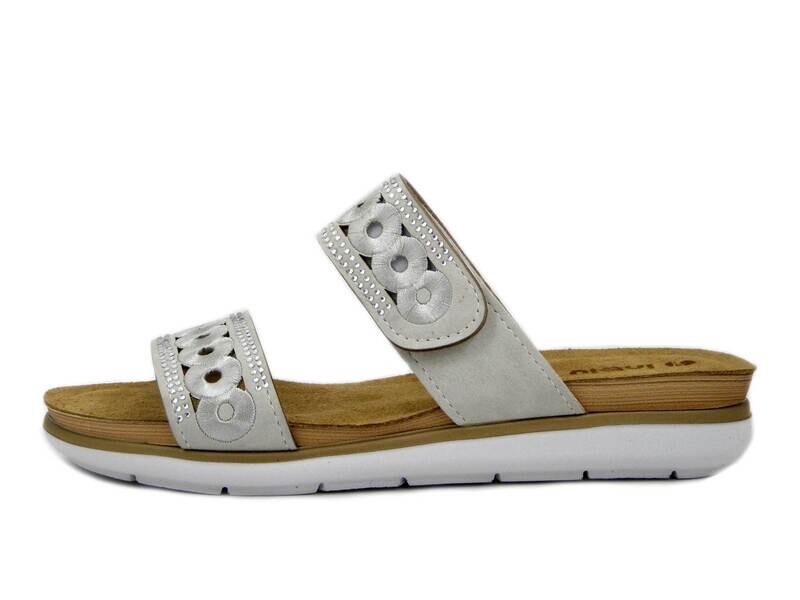 Ciabatta Donna in Eco Pelle Grigio con Strap, Sottopiede Soft Vera Pelle, Zeppa Bassa 3 cm, INBLU PG28 Ciabatta Donna in Eco Pelle Grigio con Strap, Sottopiede Soft Vera Pelle, Zeppa Bassa 3 cm, INBLU PG28