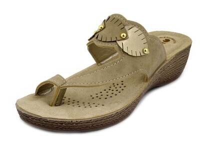 Ciabatta Donna Infradito in Eco Pelle Beige, Sottopiede Soft Vera Pelle, Zeppa Bassa 4 cm, INBLU GL53 Ciabatta Donna Infradito in Eco Pelle Beige, Sottopiede Soft Vera Pelle, Zeppa Bassa 4 cm, INBLU GL53