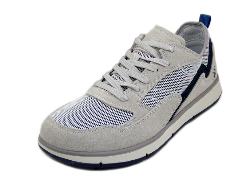 Lumberjack, Sneakers Uomo in Camoscio e Tessuto Bianco, Plantare Estraibile, 8912