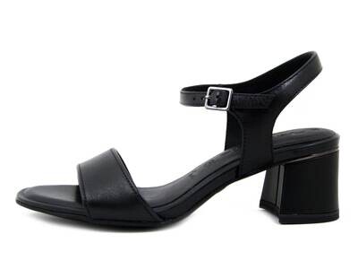 Sandali Donna in Pelle Nero, Tacco Medio 5 cm, Tamaris - 28232 Sandali Donna in Pelle Nero, Tacco Medio 5 cm, Tamaris - 28232