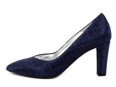 Osvaldo Pericoli, Scarpe Donna Decolletè Eleganti in Pelle e Tessuto Glitter Blu scuro, 260BL Osvaldo Pericoli, Scarpe Donna Decolletè Eleganti in Pelle e Tessuto Glitter Blu scuro, 260BL