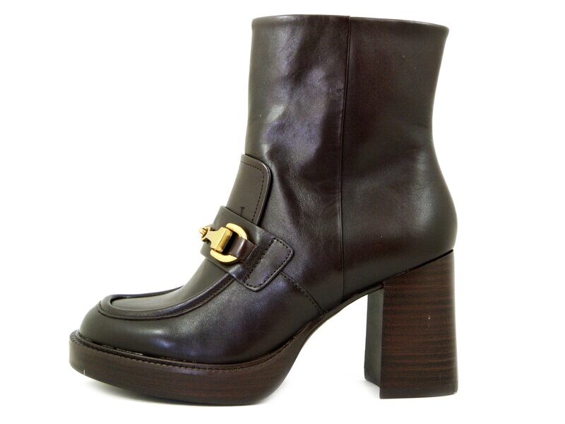 Stivaletti Donna in Pelle Marrone Testa di Moro, Tacco Alto 8 cm e Plateau, Tamaris - 25358 Stivaletti Donna in Pelle Marrone Testa di Moro, Tacco Alto 8 cm e Plateau, Tamaris - 25358