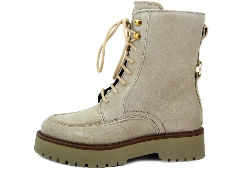 Stivaletti Anfibi Donna in Pelle Camoscio Beige con Cerniera, CINZIA SOFT - 375506 Stivaletti Anfibi Donna in Pelle Camoscio Beige con Cerniera, CINZIA SOFT - 375506