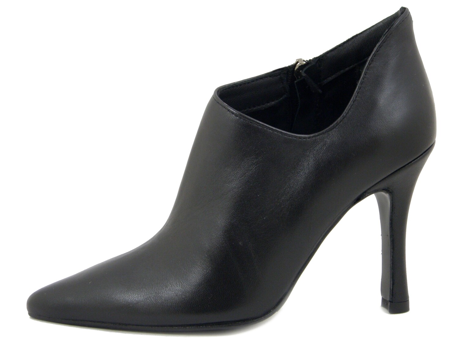 Scarpe Donna Tronchetto in Pelle Nero, Tacco Alto 10 cm, Made in Italy, Osvaldo Pericoli - 9302NE