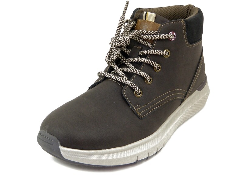 Scarponcini Uomo in Eco Pelle Grigio, Sottopiede Estraibile, Lumberjack - 6701i23