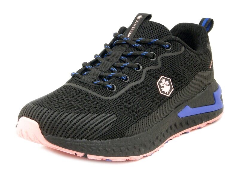 Scarpe Donna da Ginnastica Sneaker in Tessuto Nero, Plantare Estraibile, Water Resistant, LUMBERJACK - 3011