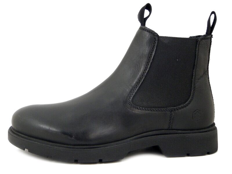 Stivaletti Uomo Beatles con Elastico in Pelle Nero, Lumberjack - 97913 Stivaletti Uomo Beatles con Elastico in Pelle Nero, Lumberjack - 97913