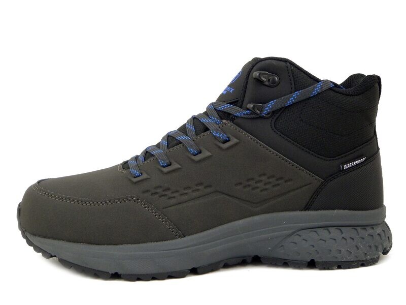 Scarponcini Uomo Hiking in Tessuto Tecnico Grigio Waterproof, Sottopiede Estraibile, Lumberjack - 4301