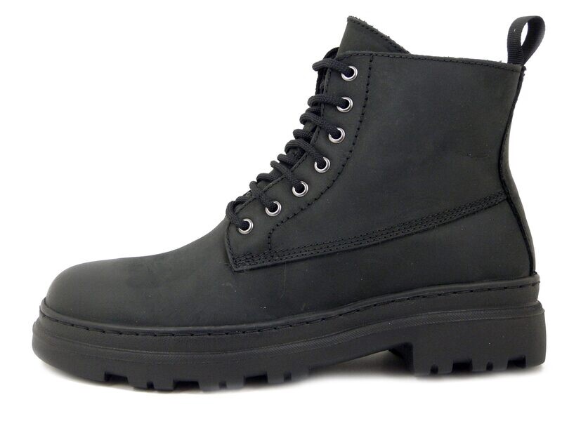 Stivaletti Uomo Anfibi in Pelle Nero, Cerniera Laterale - Victor51 Stivaletti Uomo Anfibi in Pelle Nero, Cerniera Laterale - Victor51