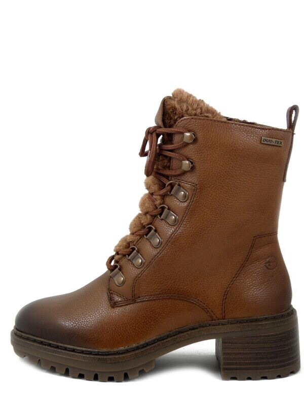 Stivaletti Anfibi Donna Invernali in Pelle Marrone, Imbottitura Interna, Tacco Medio 5 cm, TAMARIS - 26293 Stivaletti Anfibi Donna Invernali in Pelle Marrone, Imbottitura Interna, Tacco Medio 5 cm, TAMARIS - 26293