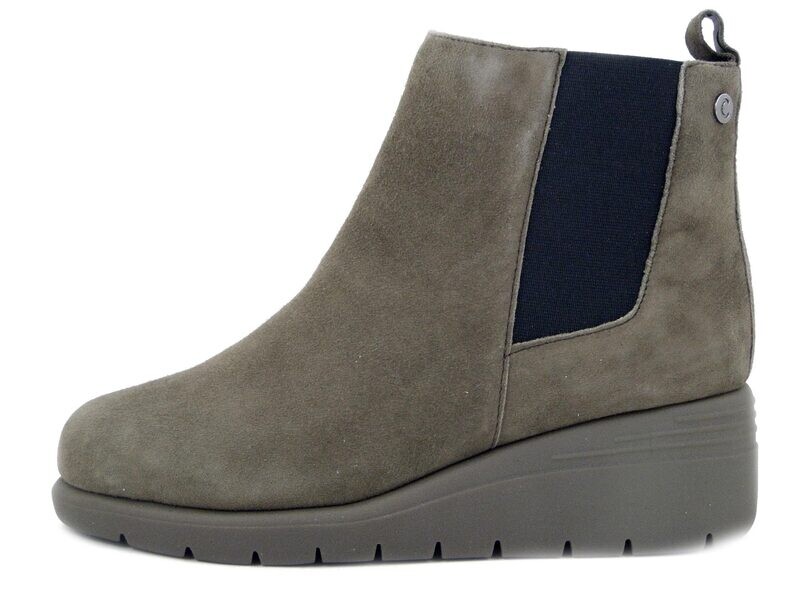 Stivaletti Donna in Pelle Camoscio Marrone Taupe, Zeppa Bassa, Pianta Comoda, CINZIA SOFT - 6220316 Stivaletti Donna in Pelle Camoscio Marrone Taupe, Zeppa Bassa, Pianta Comoda, CINZIA SOFT - 6220316