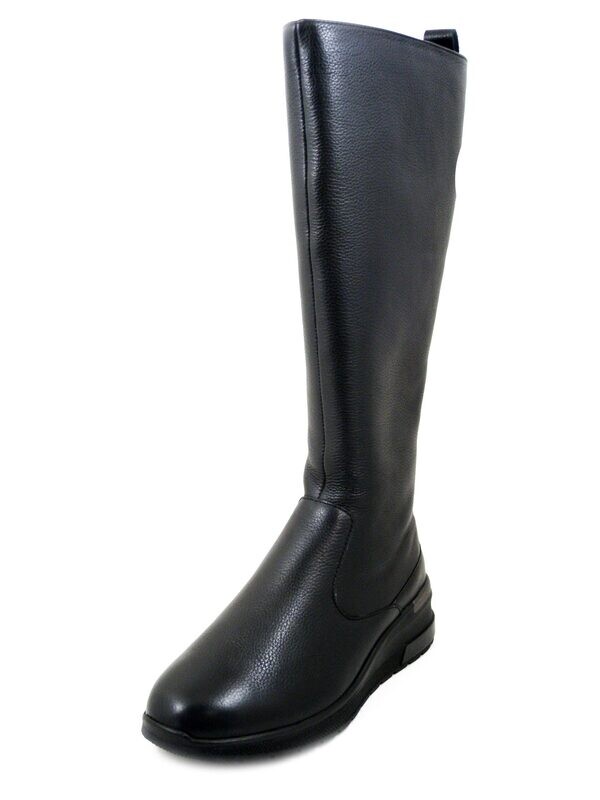 Stivale Donna in Pelle Nero, Zeppa Bassa, Plantare Estraibile, CINZIA SOFT - 417951