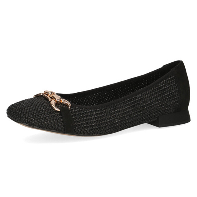 Ballerine in Tessuto Rafia Nero, Tacco Basso, CAPRICE - 22503 Ballerine in Tessuto Rafia Nero, Tacco Basso, CAPRICE - 22503