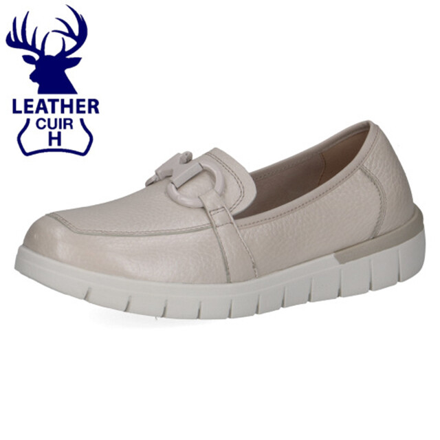 Mocassini Donna in Pelle di Cervo Bianco Perla, Plantare Estraibile, Pianta Larga - 24700 Mocassini Donna in Pelle di Cervo Bianco Perla, Plantare Estraibile, Pianta Larga - 24700