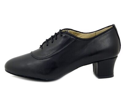 Osvaldo Pericoli, Scarpa Donna da Ballo Francesina in Pelle Nappa Nero, Tacco Medio Basso 4 cm, 483