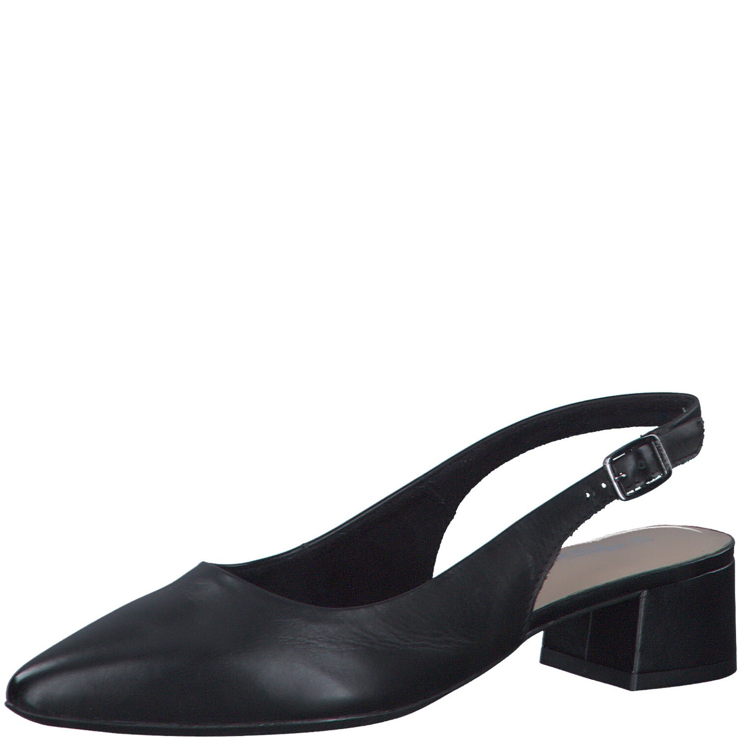Tamaris, Scarpe Donna Decolletè Sling Back in Pelle Nero, Tacco Basso, 29500