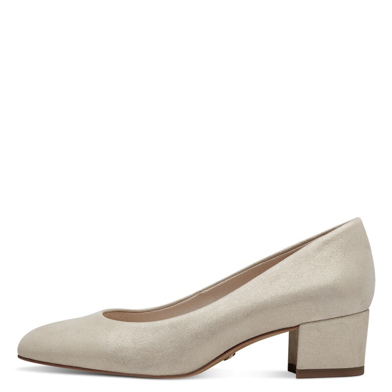 Scarpe Donna Decolletè in Pelle Beige, Tacco Basso, Tamaris - 22306 Scarpe Donna Decolletè in Pelle Beige, Tacco Basso, Tamaris - 22306