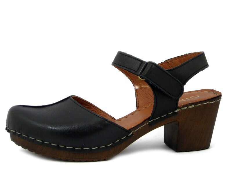 Sabot Donna in Pelle Nero, Tacco Medio 6 cm, CINZIA SOFT - 5112732 Sabot Donna in Pelle Nero, Tacco Medio 6 cm, CINZIA SOFT - 5112732