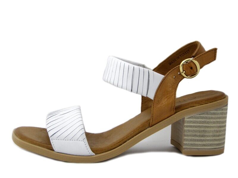 Sandali Donna in Pelle Bianco, Tacco Medio 6 cm, CINZIA SOFT - TA626 Sandali Donna in Pelle Bianco, Tacco Medio 6 cm, CINZIA SOFT - TA626