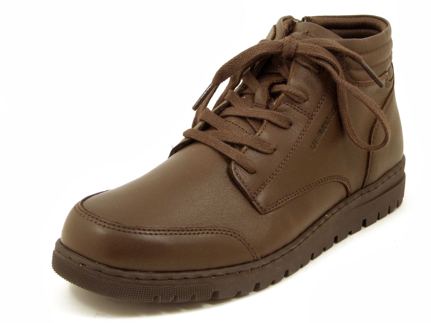 Scarpe Uomo Scarponcino Stringato in Pelle Marrone con Cerniera, Plantare Estraibile, Lumberjack - 67401004