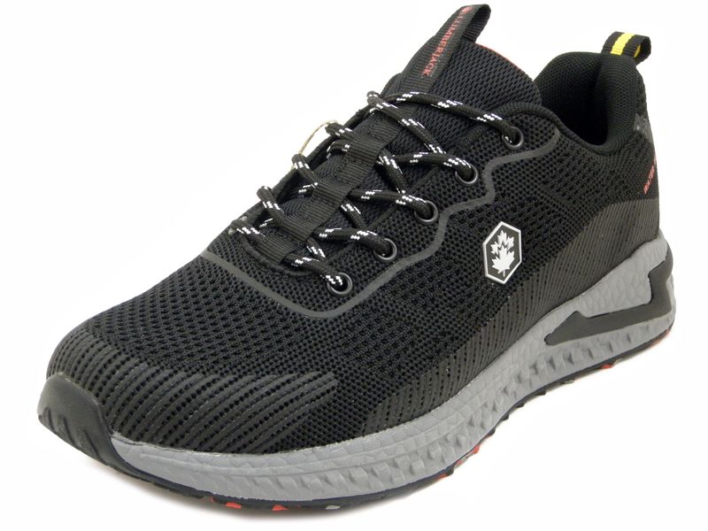 Scarpe Uomo da Ginnastica Sneakers in Tessuto Nero Waterproof, Plantare Estraibile, Lumberjack - 3011i24