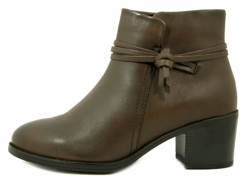 Stivaletti Donna in Pelle Marrone, Tacco Medio 5 cm, DALIA501 Stivaletti Donna in Pelle Marrone, Tacco Medio 5 cm, DALIA501