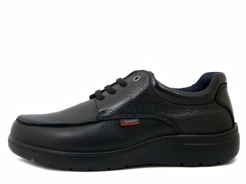 Scarpe Uomo Derby in Pelle Nero, Plantare Estraibile, Pianta Comoda, LUISETTI - 31002