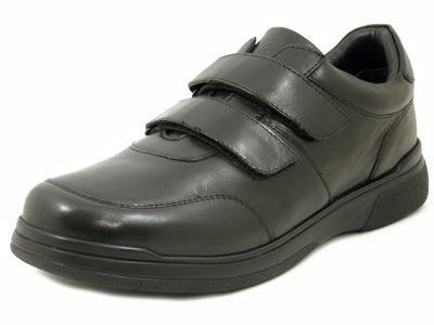 Scarpe Uomo in Pelle Nero con Doppio Strap, Plantare Estraibile, Lumberjack - 3904 Scarpe Uomo in Pelle Nero con Doppio Strap, Plantare Estraibile, Lumberjack - 3904