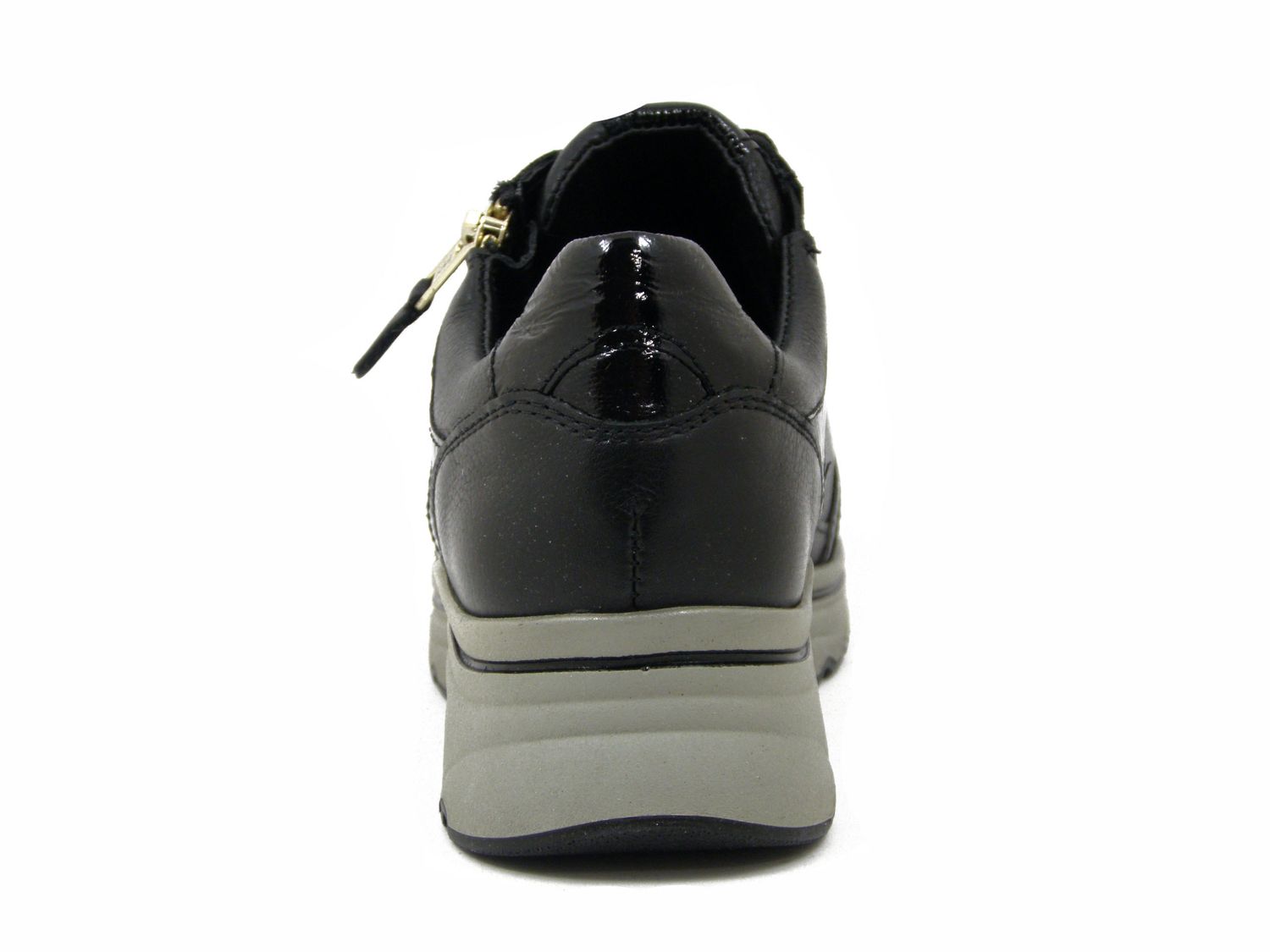 Pediconfort - Scarpe Da Ginnastica Con Zip In Pelle Donna - Suola Rimovibile, Colore Nero, Taglia 41 EU