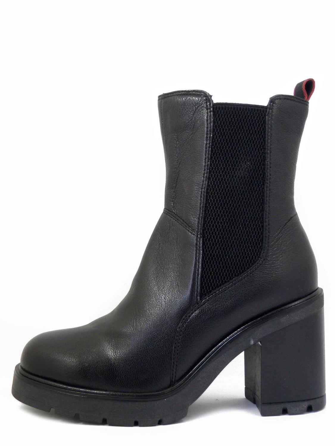 Stivaletti Donna in Pelle Nero con Elastico, Tacco Alto 8 cm e Plateau, CINZIA SOFT - BL210