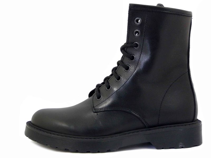 Stivaletti Anfibi Donna in vera Pelle Nero, Cerniera Laterale, OSVALDO PERICOLI - 097NE Stivaletti Anfibi Donna in vera Pelle Nero, Cerniera Laterale, OSVALDO PERICOLI - 097NE