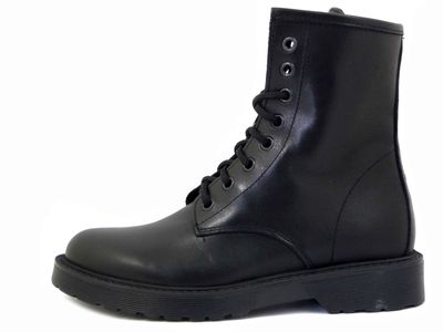 Stivaletti Anfibi Donna in vera Pelle Nero, Cerniera Laterale, OSVALDO PERICOLI - 097NE Stivaletti Anfibi Donna in vera Pelle Nero, Cerniera Laterale, OSVALDO PERICOLI - 097NE