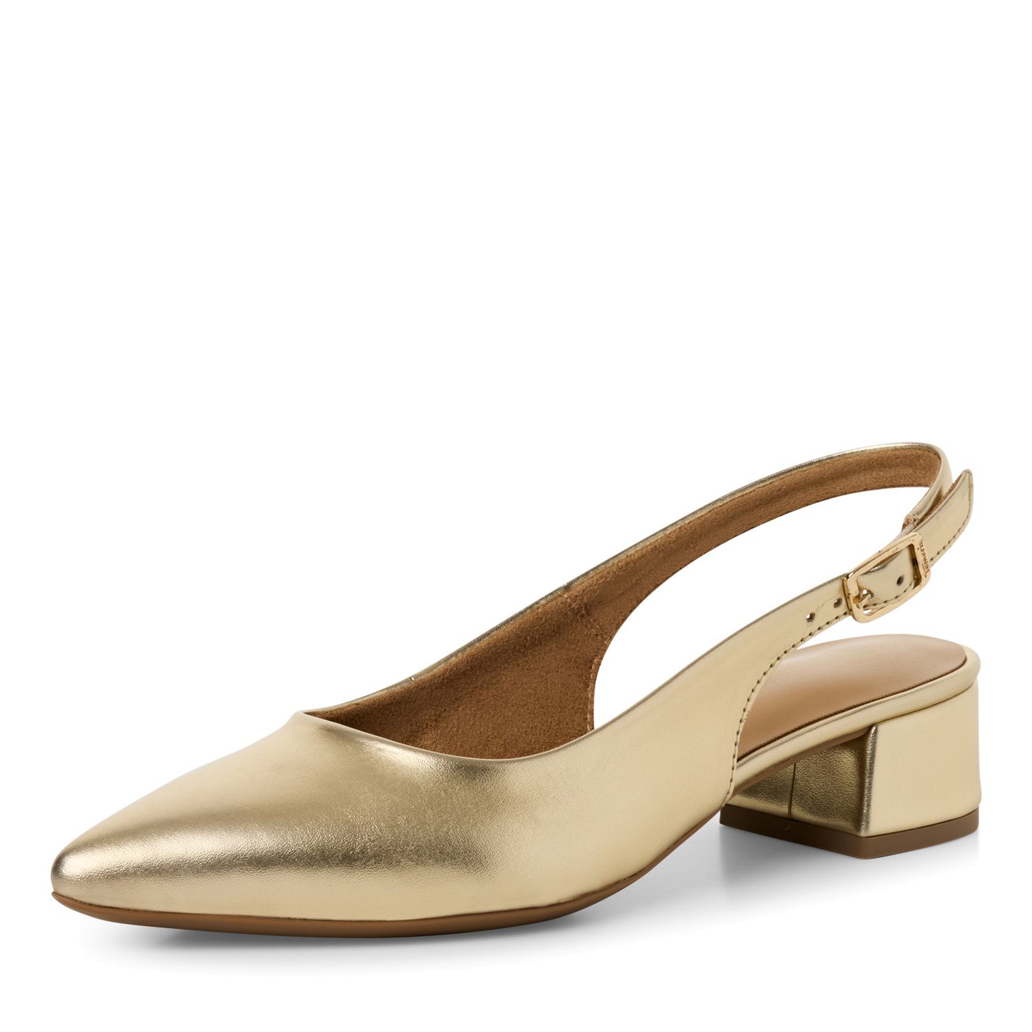 Scarpe Donna Decolleté Sling Back Oro, Tacco Basso, Tamaris - 29505