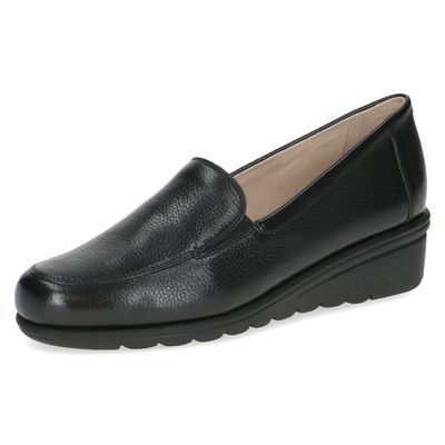 Mocassini Donna in Pelle Nappa Nero, Zeppa Bassa, CAPRICE - 24701