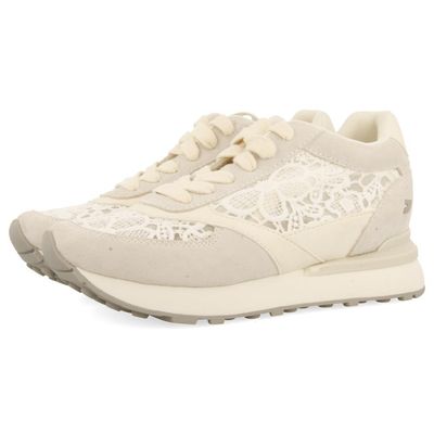 Sneakers Donna Bianche con Pizzo, Zeppa Media interna, GIOSEPPO - 75487