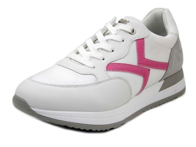 Sneakers Donna Bianche e Fucsia, Plantare Memory Estraibile, INBLU - IN362