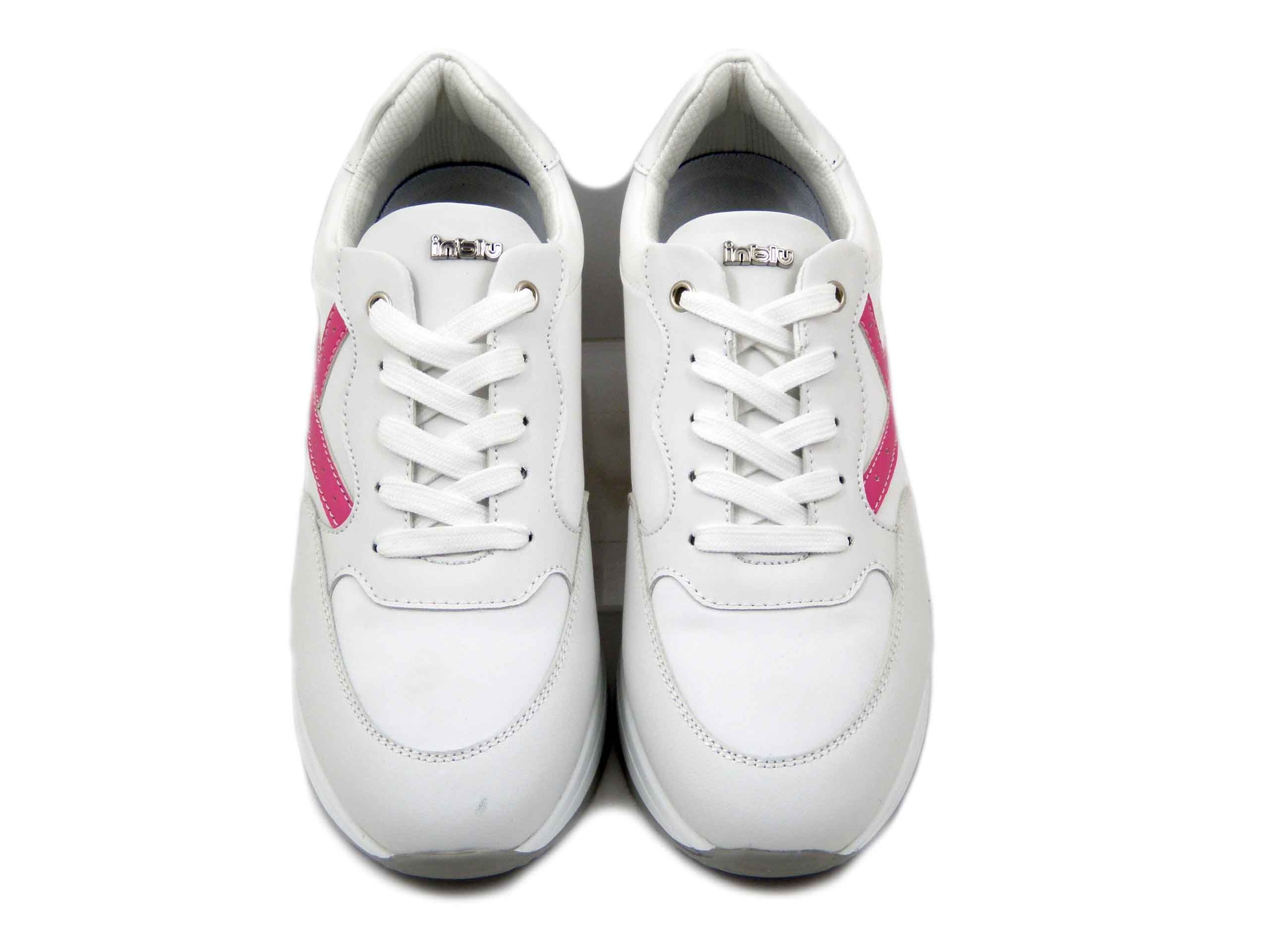 Sneakers Donna Bianche e Fucsia, Plantare Memory Estraibile, INBLU - IN362
