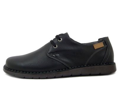 Scarpe Uomo Estive in Pelle Nero, Pianta Larga, Walk in The City - 32841