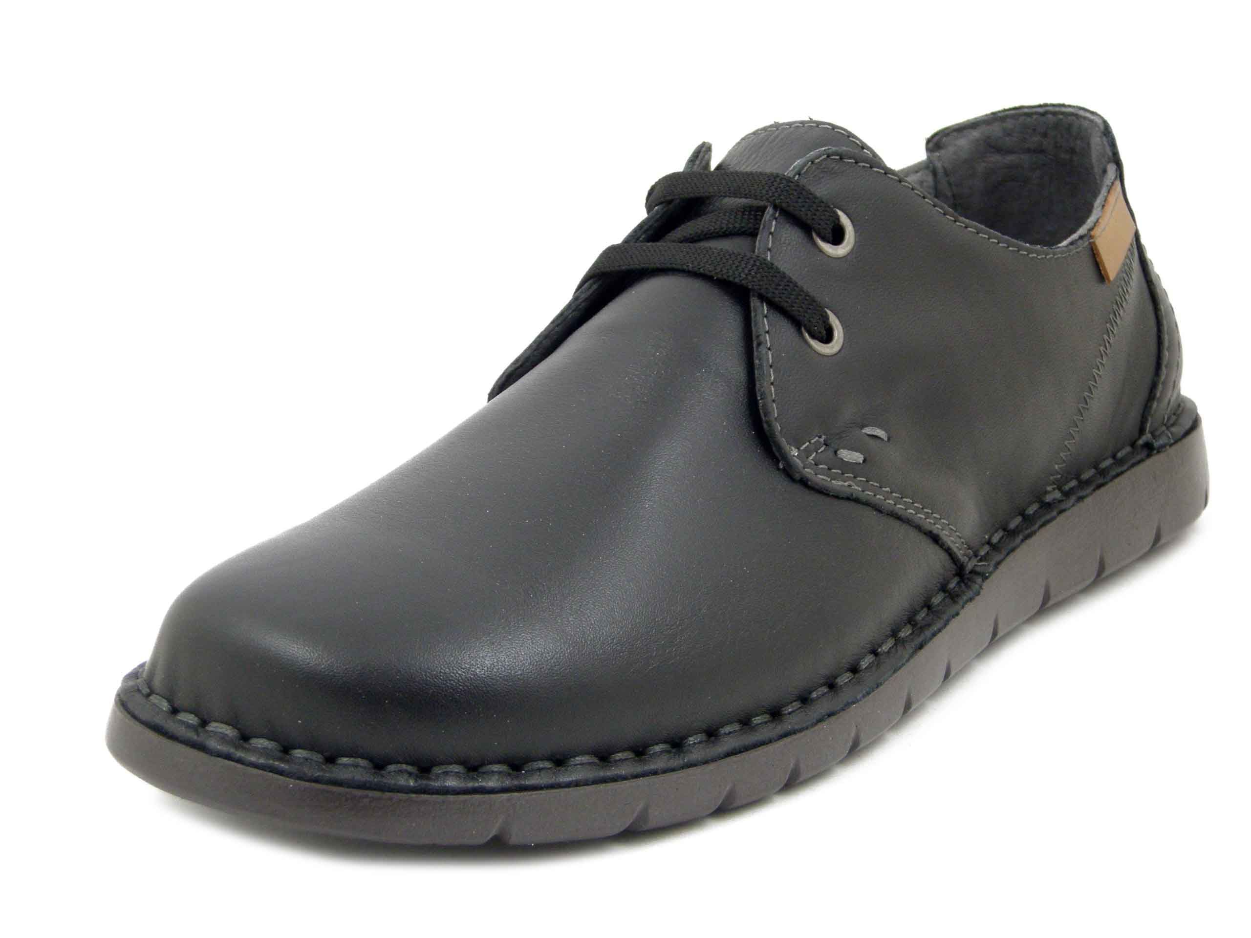 Scarpe Uomo Estive in Pelle Nero, Pianta Larga, Walk in The City - 32841