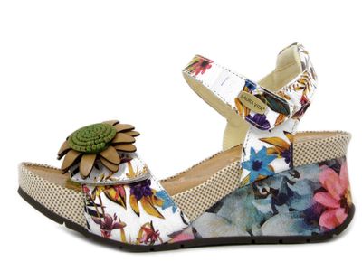 Sandali Donna Multicolore con Strap, Zeppa Media 6 cm, LAURA VITA - BARRY36