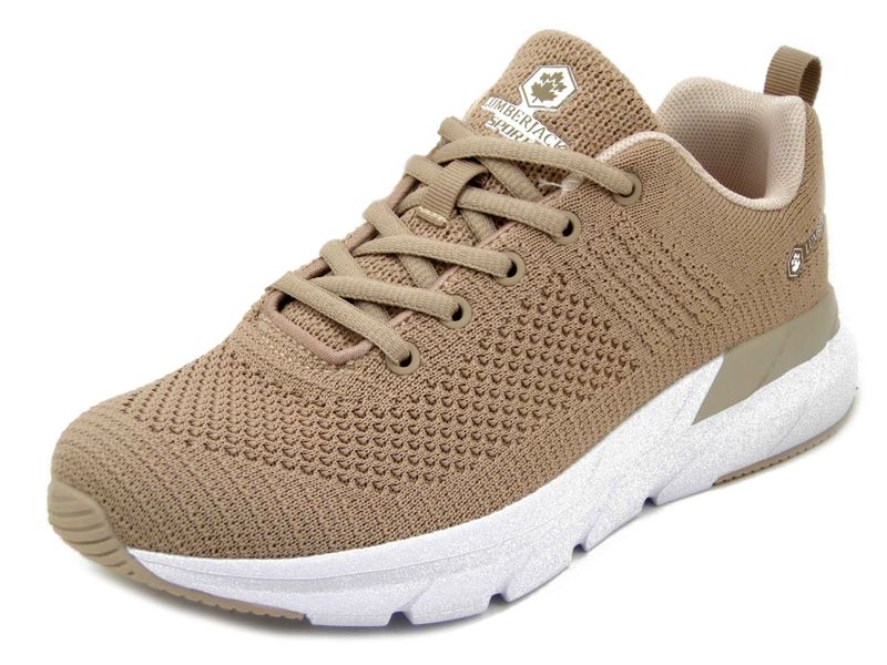 Scarpe da Ginnastica Donna Sneakers in Tessuto Rosa, Plantare Memory Estraibile, Lumberjack - 3511