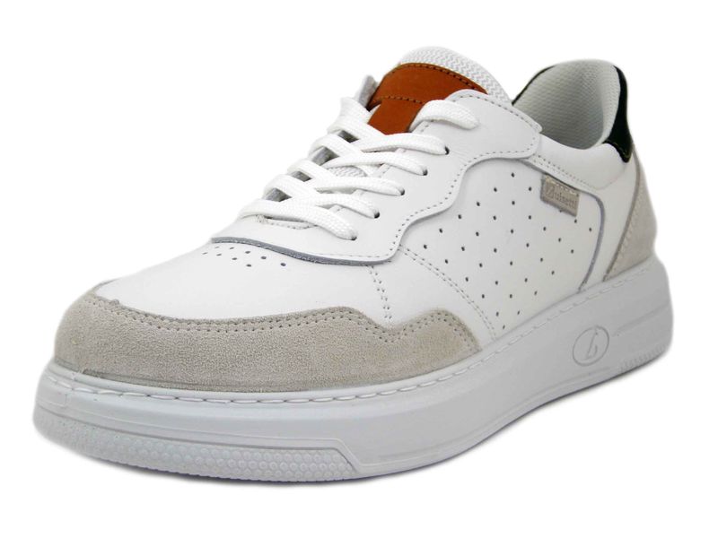 Sneakers Uomo in Pelle Bianco, Plantare Estraibile, LUISETTI - 39002