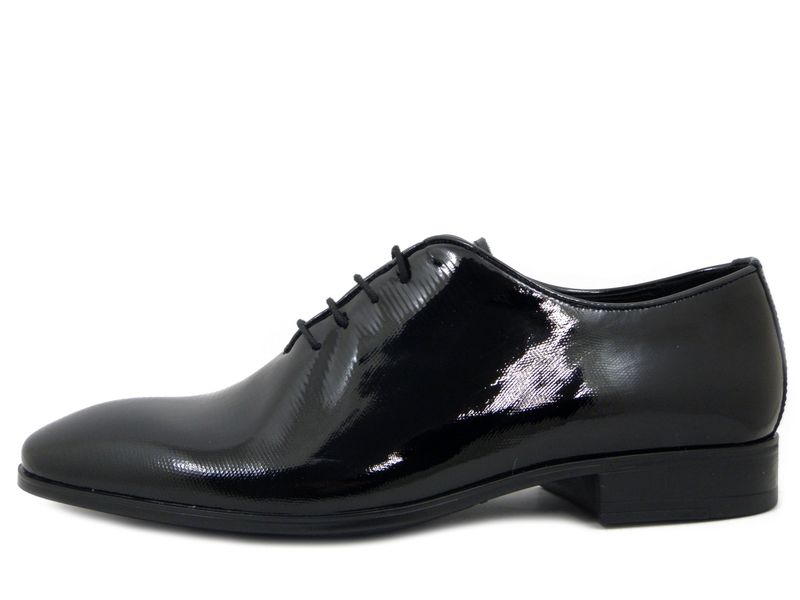 Scarpe Uomo Eleganti da Cerimonia Francesina in Pelle Lucida Nero, Made in Italy, Osvaldo Pericoli - 5836N
