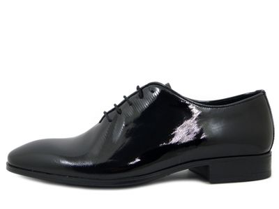 Scarpe Uomo Eleganti da Cerimonia Francesina in Pelle Lucida Nero, Made in Italy, Osvaldo Pericoli - 5836N
