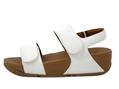 Sandali Donna in Pelle Bianco con Strap, Zeppa Bassa, FITFLOP - FV8194