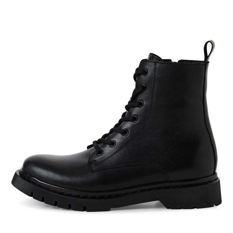 Anfibi Stivaletti Donna in Pelle Nero con Cerniera, Suola Antiscivolo, Tamaris - 25269