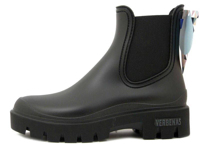Stivaletti da Pioggia Donna in Gomma Neri, Tacco Basso, VERBENAS - MATE Stivaletti da Pioggia Donna in Gomma Neri, Tacco Basso, VERBENAS - MATE