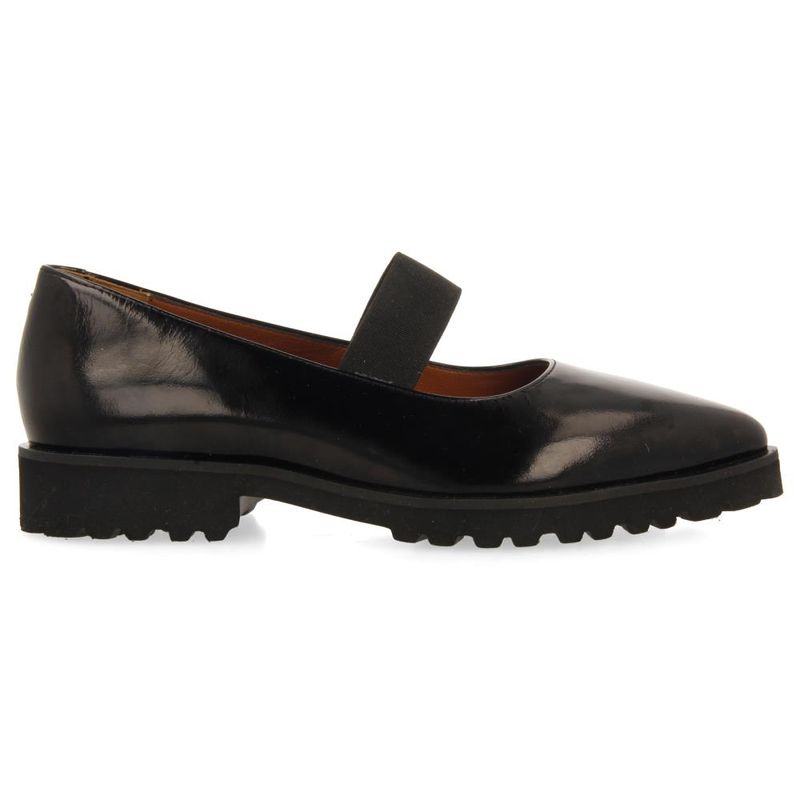 Ballerine Donna in Pelle Lucida Nero, Tacco Basso, GIOSEPPO - 73829