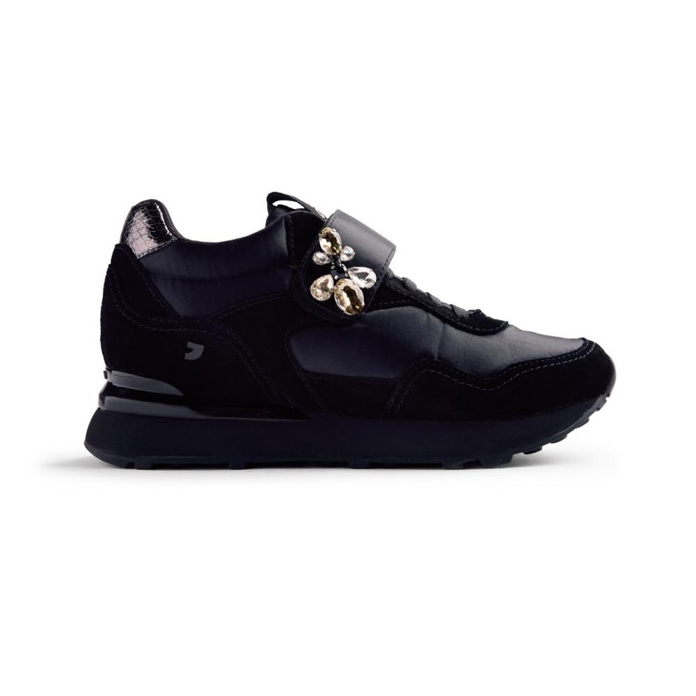 Sneakers Donna Gioiello Nere con Strap, Zeppa Interna, GIOSEPPO - 77005