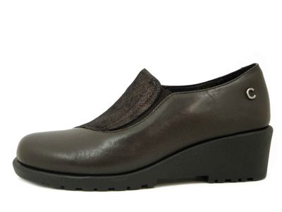 Mocassini Donna in Pelle Marrone Scuro, Zeppa Bassa, CINZIA SOFT - 3976 Mocassini Donna in Pelle Marrone Scuro, Zeppa Bassa, CINZIA SOFT - 3976